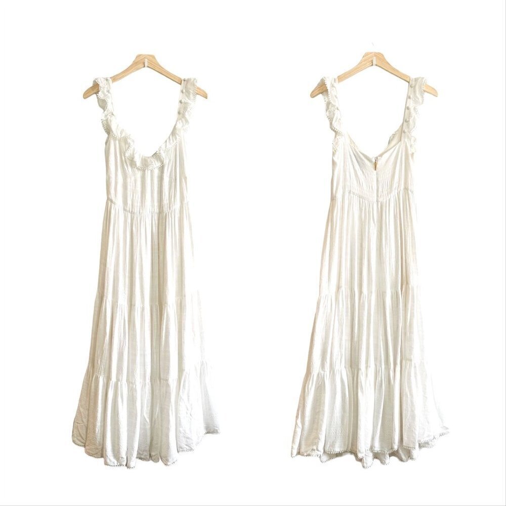 Prabal Gurung Tiered Sundress, Size 4,‎ White